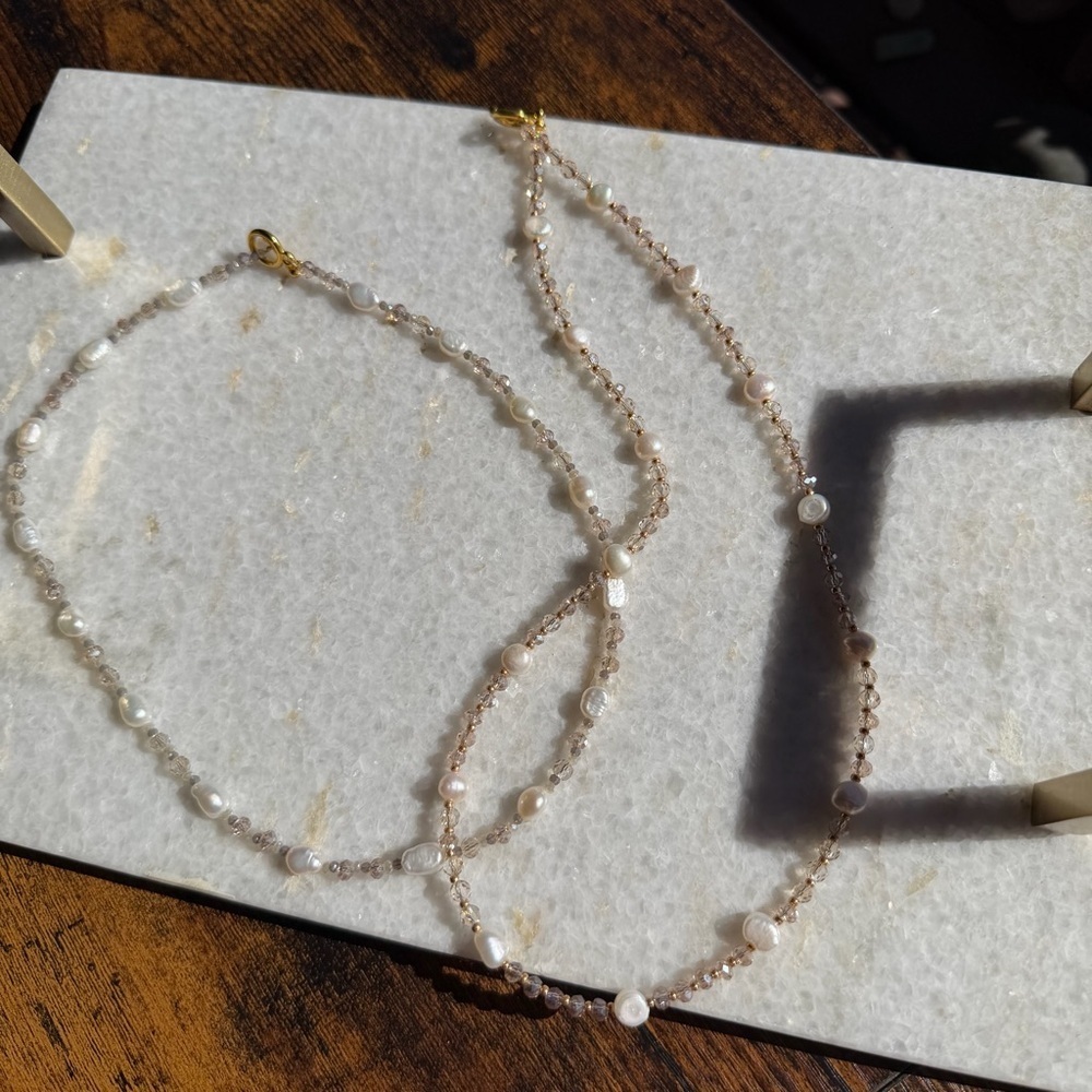 Freshwater Pearl & Crystal Necklace Bundle - Picture 5 of 7